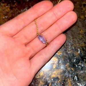 amethyst gold necklace